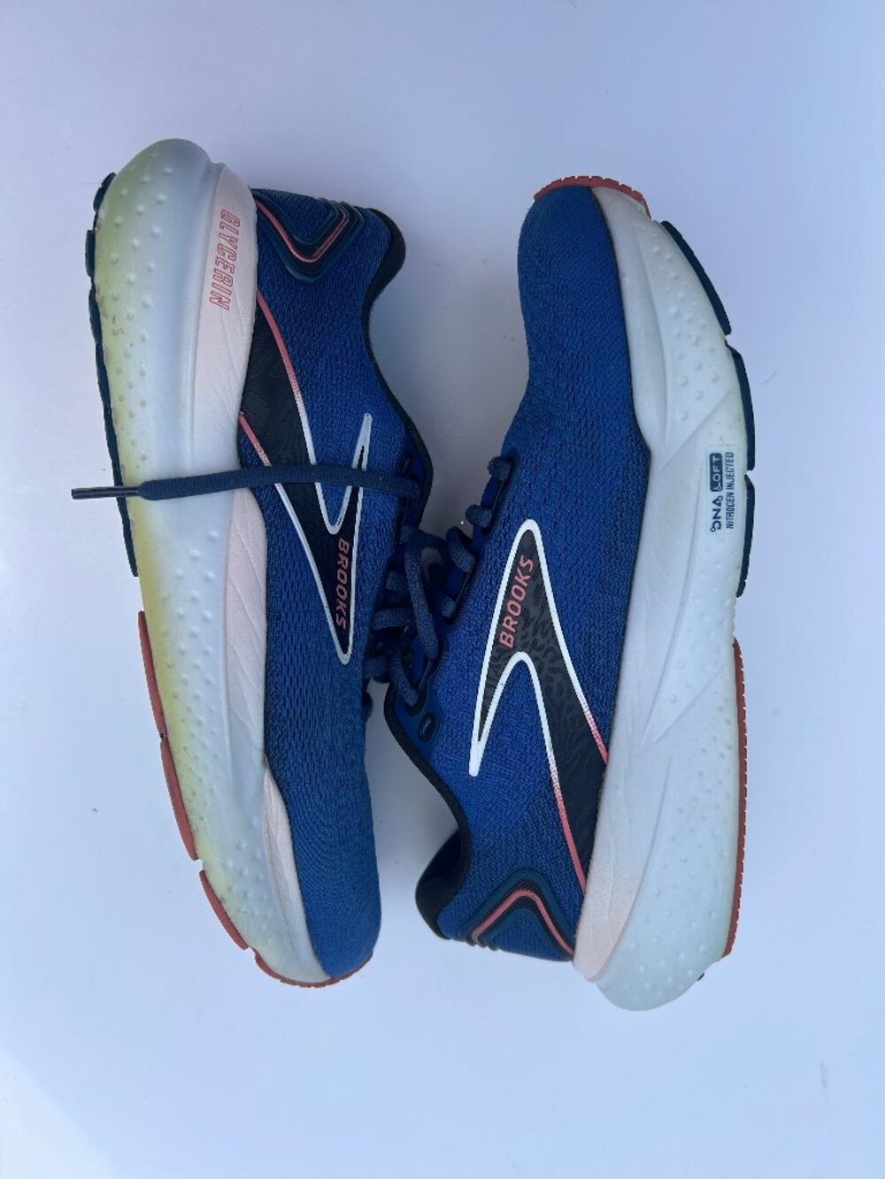 Brooks Glycerin Women's Size 9 Wide D Blue Pink Running Walking Athletic Shoes